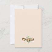 ピンクサンタクロースクリスマスビクトリアンスタイル サンキューカード (裏面)