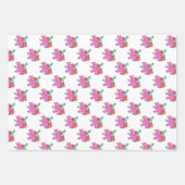 ピンクサンタクロースクリスマスラッピング紙 ラッピングペーパーシート (正面3)