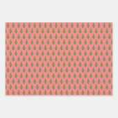 ピンクサンタクロースクリスマスラッピング紙 ラッピングペーパーシート (正面2)