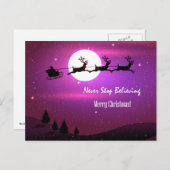 ピンクサンタストップーはクリスマス シーズンポストカード (正面/裏面)