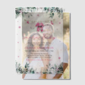 ピンクサンタベビークリスマスクロースレインベビーシャワー ベラム紙招待状 (オフセット (カップル))