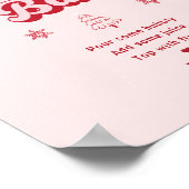 ピンクサンタベビークリスマスベビーシャワー桃佐バー ポスター (角)