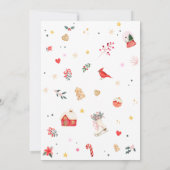 ピンクサンタベビーベビーシャワー 招待状 (裏面)