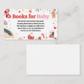 ピンクサンタベビー赤ちゃんシャワーベビー本 エンクロージャーカード (正面/裏面)