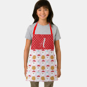 ピンクサンタミルクとクッキーのエプロン、小さなエプロン エプロン (インサイチュ)