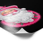 ピンクサンタレトロクリスマスマッチングファミリーパーティー フォトプリント            (角)