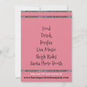 ピンクサンタ保のタイムクリスマスパーティー 招待状 (裏面)