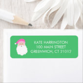 ピンクサンタ差出人住所ラベル ラベル (インサイチュ)