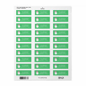 ピンクサンタ差出人住所ラベル ラベル (フルシート)