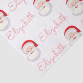 ピンクサンタ顔パーソナライズクリスマスホリデーギフト 薄葉紙 (詳細)