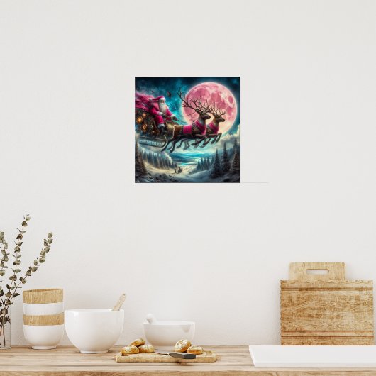 ピンクサンタ ポスター (キッチン)