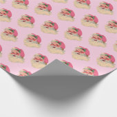 ピンクサンタ ラッピングペーパー (角)