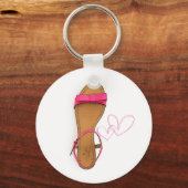 ピンクサンダルシューズキーチェーン キーホルダー (正面)