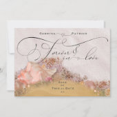 ピンクサンディビーチシーシェルズフォーエバーラブ 招待状 (正面)