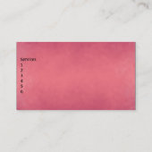 ピンクサンドエレガントブラックトリム名刺 名刺 (裏面)