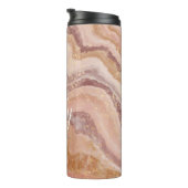 ピンクサンドストーンアゲイト大理石抽象芸術名モノグラム タンブラー (回転右)