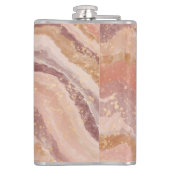 ピンクサンドストーンアゲイト大理石抽象芸術名モノグラム フラスク (裏面)