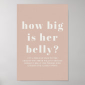 ピンクサンドストーンタイポグラフィベビーシャワーゲーム ポスター (正面)