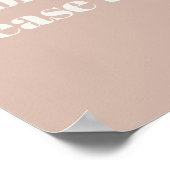 ピンクサンドストーンタイポグラフィベビーシャワー特典 ポスター (角)