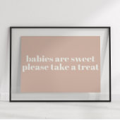 ピンクサンドストーンタイポグラフィベビーシャワー特典 ポスター