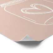 ピンクサンドストーンタイポグラフィベビー子育てチップジャー ポスター (角)