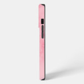 ピンクサンドテクスチャ大理石 iPhoneケース (左側面)