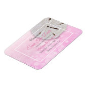 ピンクサンドドルウェディング日付磁石を保存 マグネット (左側)