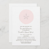 ピンクサンドドルブライダルシャワーの招待 招待状 (正面/裏面)