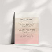 ピンクサンド |の結婚ゲスト詳細 エンクロージャーカード