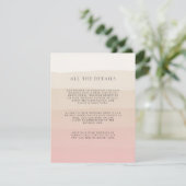 ピンクサンド |の結婚ゲスト詳細 エンクロージャーカード (スタンド正面)