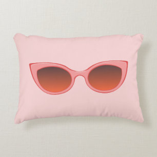 ピンクサンニー、キャットアイサングラスフェミニン、シェード アクセントクッション
