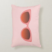 ピンクサンニー、キャットアイサングラスフェミニン、シェード アクセントクッション (正面(垂直))