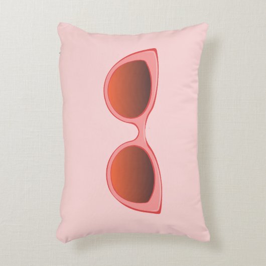 ピンクサンニー、キャットアイサングラスフェミニン、シェード アクセントクッション (正面(垂直))