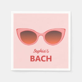 ピンクサンニー、キャットアイサングラスフェミニン、シェード スタンダードカクテルナプキン