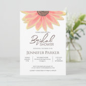 ピンクサンフラワーズフローラブライダルシャワー 招待状 (スタンド正面)