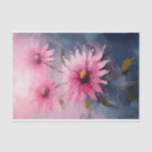 ピンクサンフラワーズ1デクページ紙 薄葉紙 (正面)