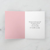 ピンクサンフラワーフィールドとサンシャイン悔やみや弔慰 カード (内部)