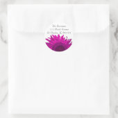 ピンクサンフラワー差出人住所 ラウンドシール (バッグ)