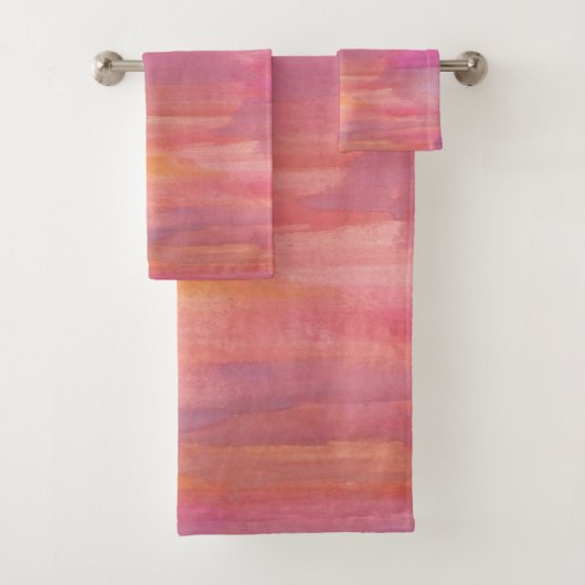 ピンクサンライズバスタオルセット バスタオルセット (インサイチュ)