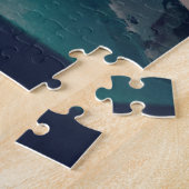 ピンクサンライズボルネオジャングルリバーボート旅行写真 ジグソーパズル (側面)