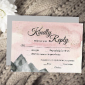 ピンクサンライズマウンテンレスポンスカードの食事の選択 出欠カード