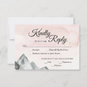 ピンクサンライズマウンテンレスポンスカードの食事の選択 出欠カード (正面)