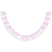 ピンクサーカスかわいい象の赤ちゃんシャワーああベビー バンティングフラッグ (全)