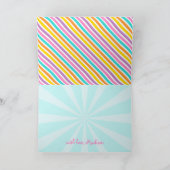 ピンクサーカスカーニバルパーソナライズされたサンキュー サンキューカード (内部)