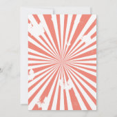 ピンクサーカスカーニバルベビーガールシャワー 招待状 (裏面)