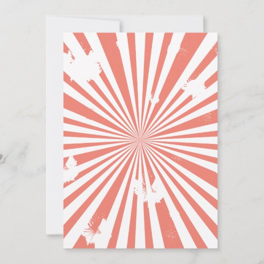 ピンクサーカスカーニバルベビーガールシャワー 招待状 (裏面)