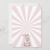 ピンクサーカスバースデーパーティー招待カーニバル 招待状 (裏面)