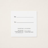 ピンクサークルデザインアポイントメントカード (裏面)