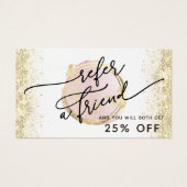 ピンクサークルデザイン紹介カード (正面)