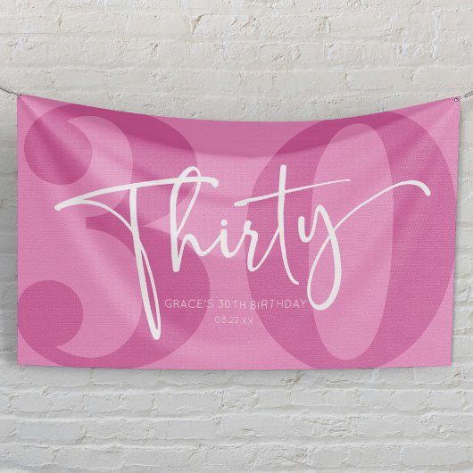 ピンクサーティー 30歳 サーティー 誕生日パーティー 横断幕